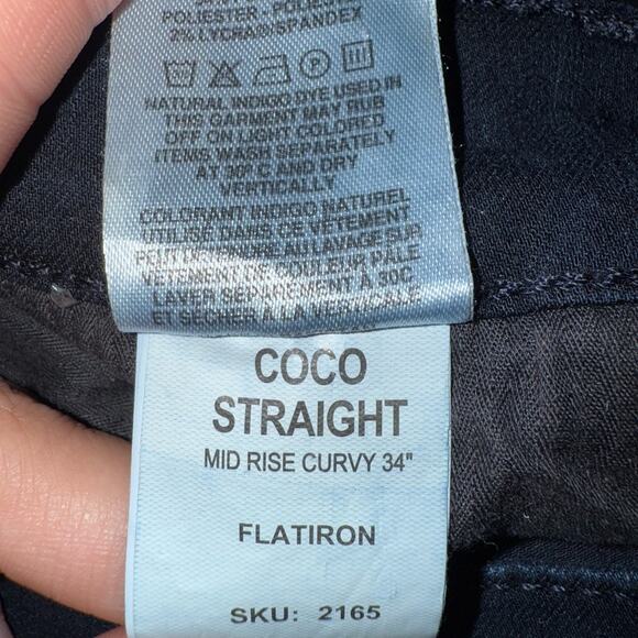DL1961 Women’s Sz 30 Coco Straight Jeans Mid-Rise Curvy Fit in Flatiron - Picture 4 of 6